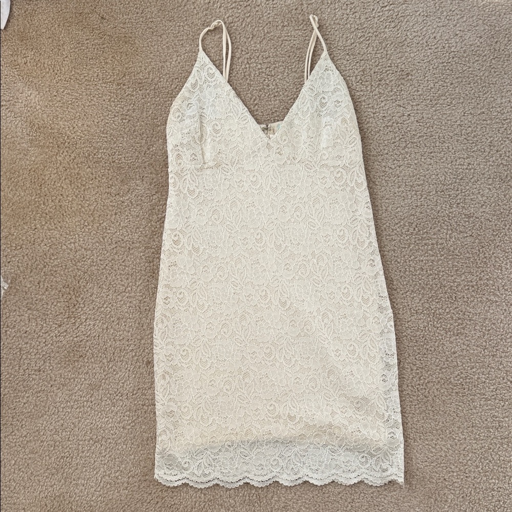 Urban Outfitters Cream Lace Mini Dress - Picture 5 of 6